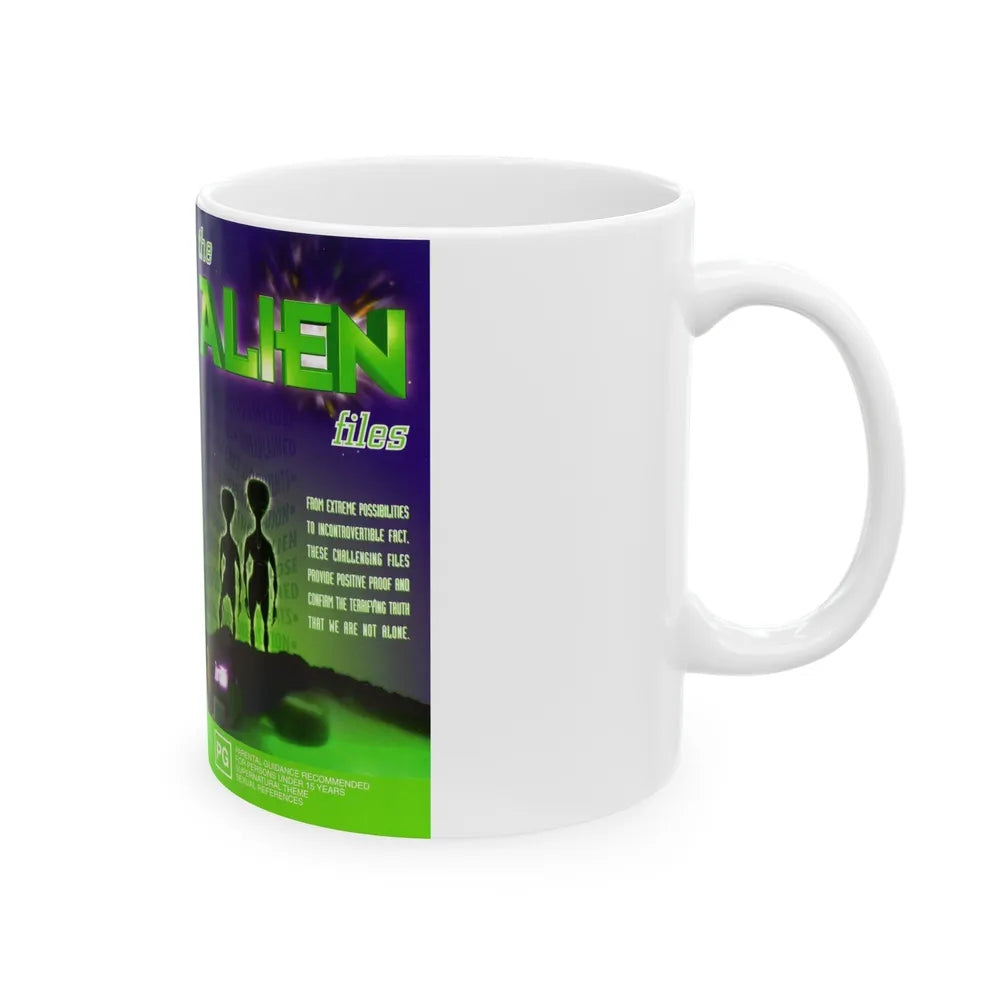 THE ALIEN FILES (VHS COVER) - White Coffee Mug-Go Mug Yourself