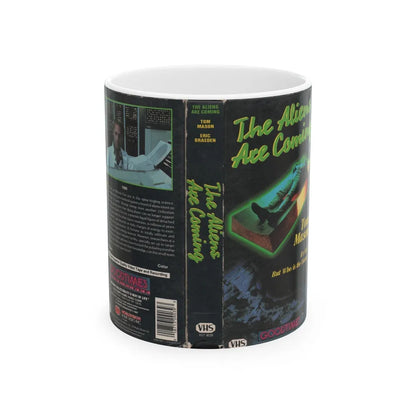 THE ALIENS ARE COMING (VHS COVER) - White Coffee Mug-11oz-Go Mug Yourself