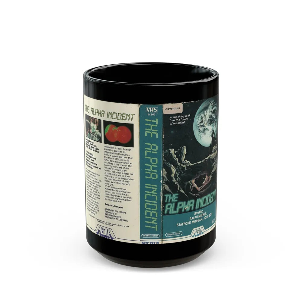 THE ALPHA INCIDENT (VHS COVER) - Black Coffee Mug-15oz-Go Mug Yourself