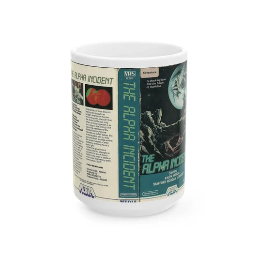 THE ALPHA INCIDENT (VHS COVER) - White Coffee Mug 15oz - Go Mug Yourself