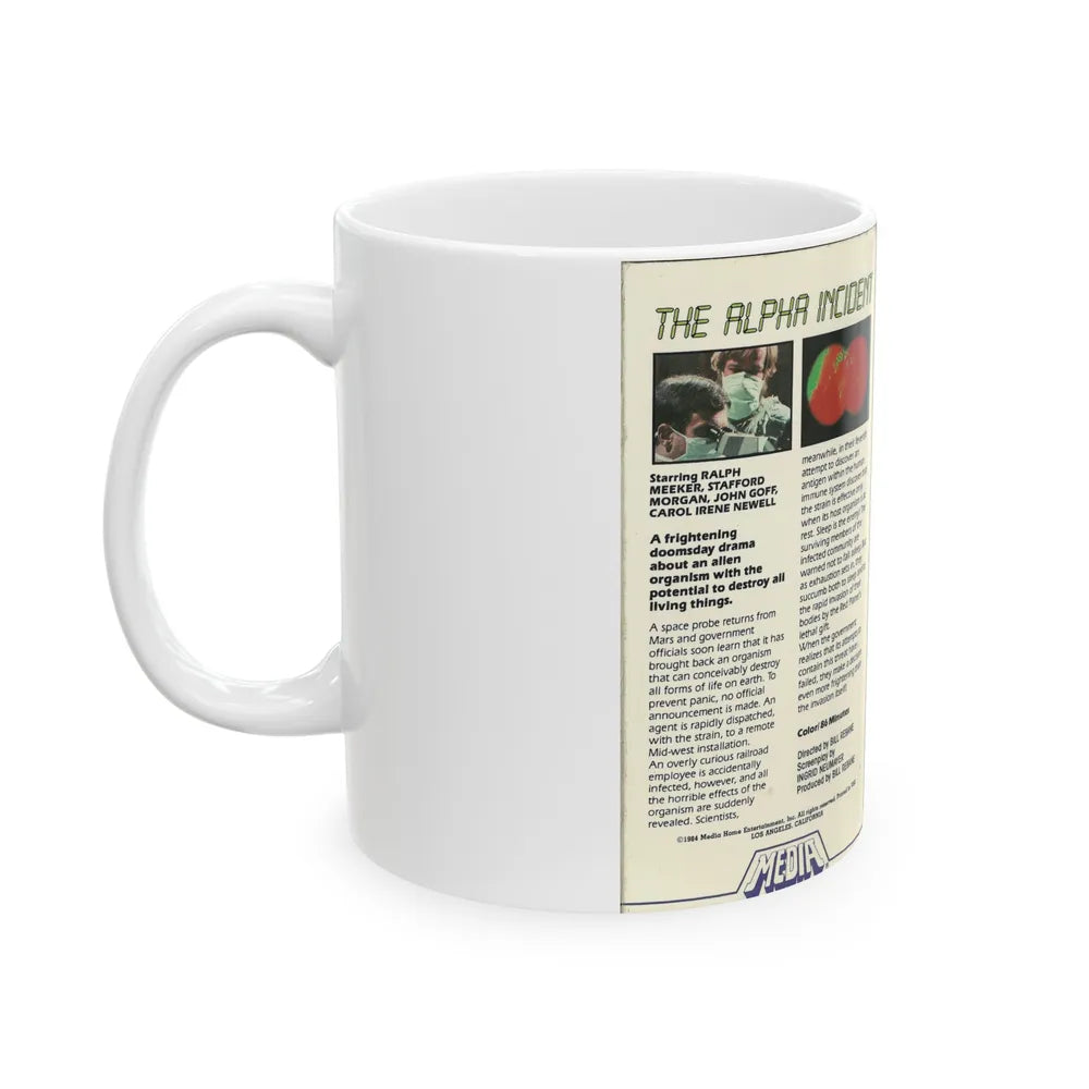 THE ALPHA INCIDENT (VHS COVER) - White Coffee Mug-Go Mug Yourself