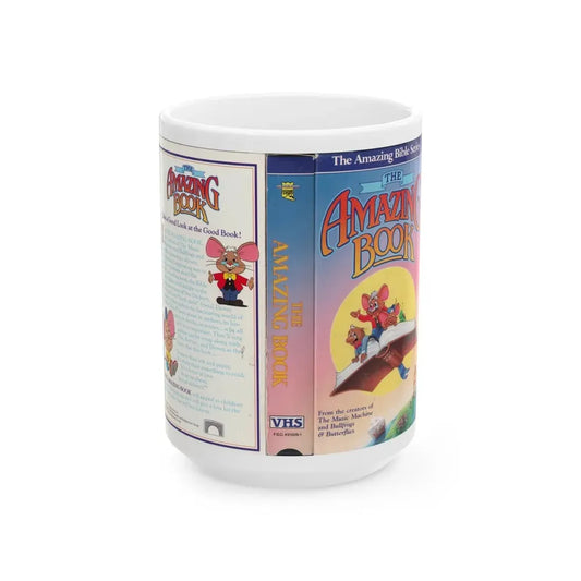 THE AMAZING BOOK (VHS COVER) - White Coffee Mug 15oz - Go Mug Yourself