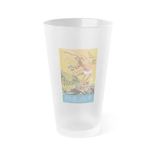 THE AMAZING COLOSSAL MAN 1957 Movie Poster - Frosted Pint Glass 16oz Default Title - Go Mug Yourself