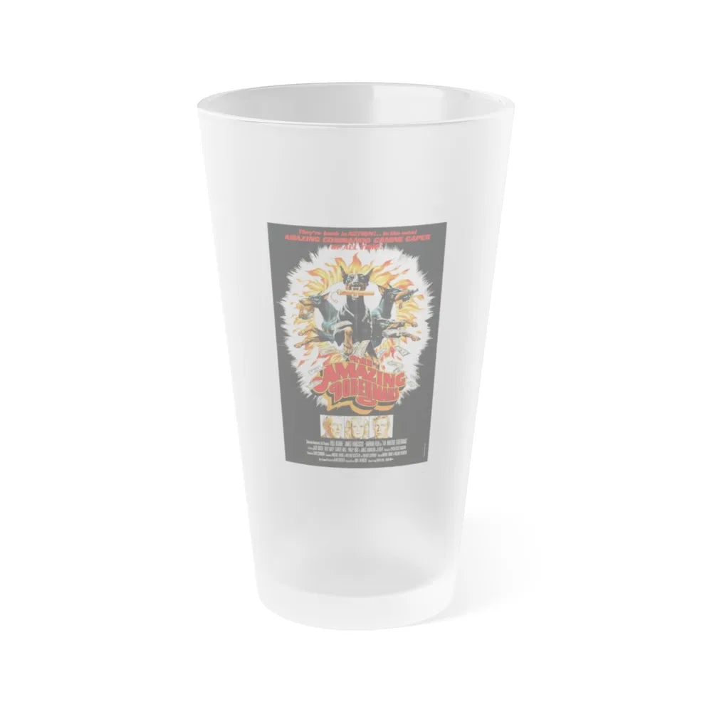 THE AMAZING DOBERMANS 1976 Movie Poster - Frosted Pint Glass 16oz-16oz-Frosted-Go Mug Yourself