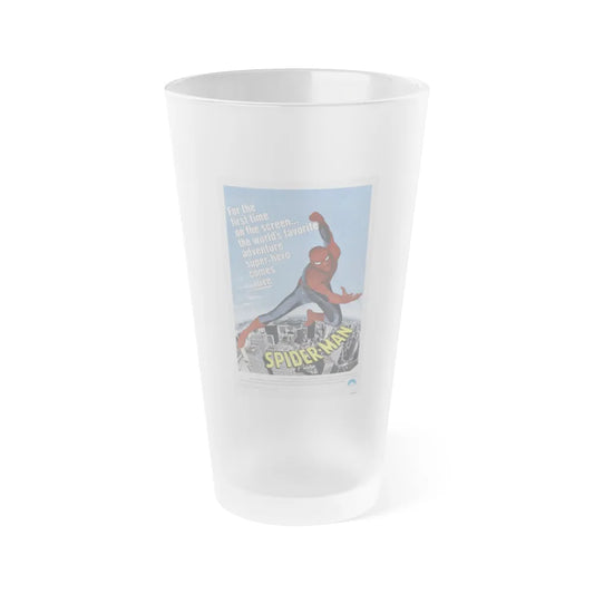 THE AMAZING SPIDER-MAN 1977 Movie Poster - Frosted Pint Glass 16oz-16oz-Frosted-Go Mug Yourself