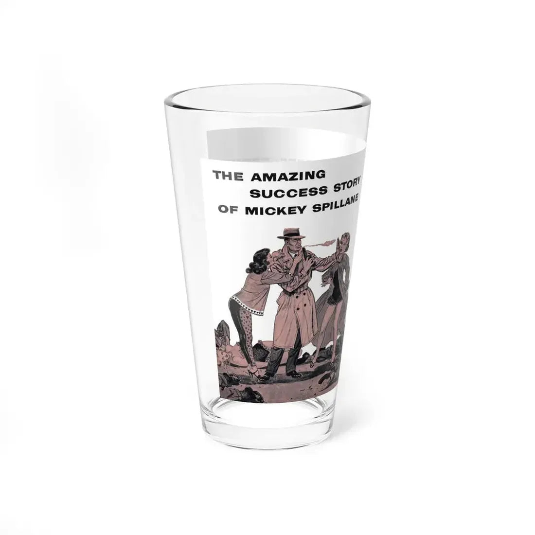 The Amazing Success Story of Mickey Spillane, Climax magazine, May 1959 (Magazine Illustration) Pint Glass 16oz - Go Mug Yourself