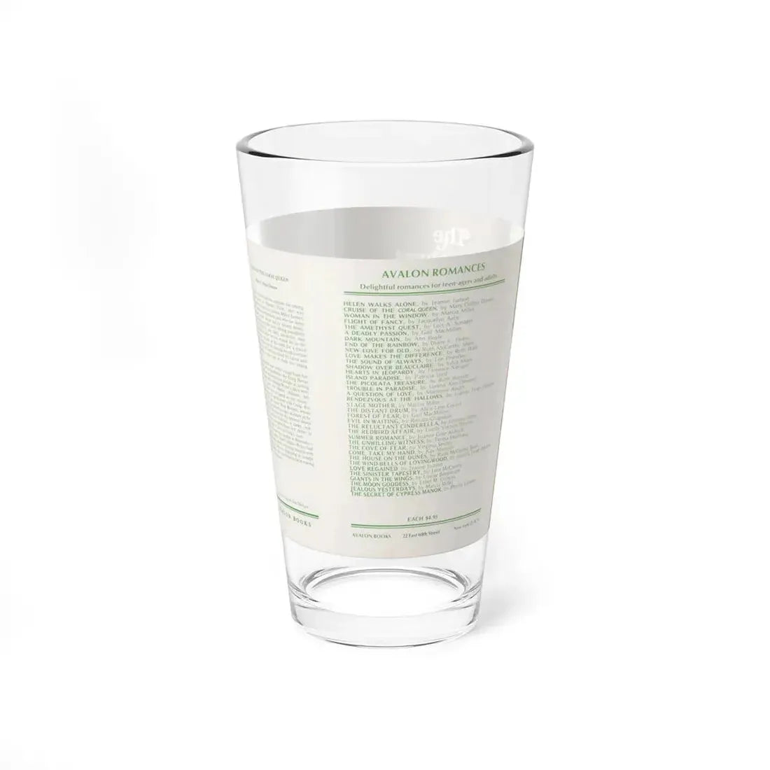 The Amethyst Quest by Lois A. Sunagel, Dustjacket (Avalon Books, 1975) - Pint Glass 16oz - Go Mug Yourself