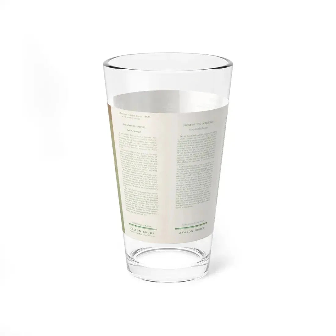 The Amethyst Quest by Lois A. Sunagel, Dustjacket (Avalon Books, 1975) - Pint Glass 16oz - Go Mug Yourself