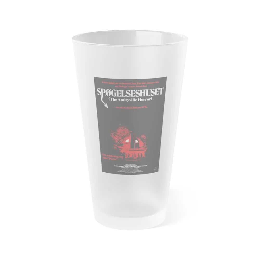 THE AMITYVILLE HORROR (DANISH) 1979 Movie Poster - Frosted Pint Glass 16oz-16oz-Frosted-Go Mug Yourself