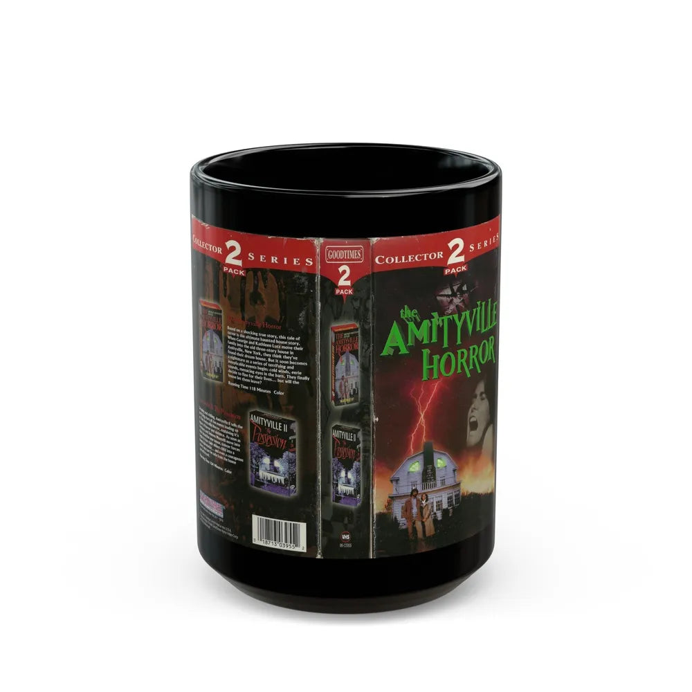 THE AMITYVILLE HORROR (VHS COVER) - Black Coffee Mug-15oz-Go Mug Yourself