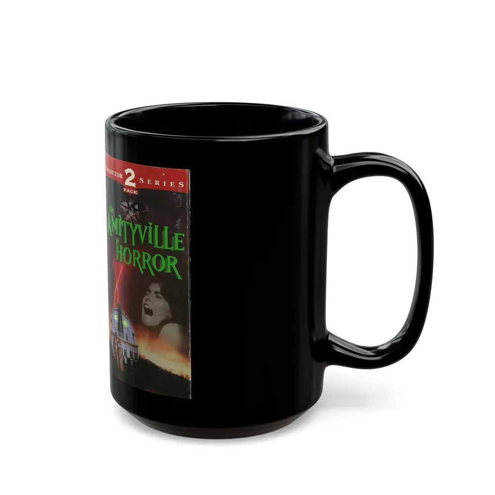 THE AMITYVILLE HORROR (VHS COVER) - Black Coffee Mug-Go Mug Yourself