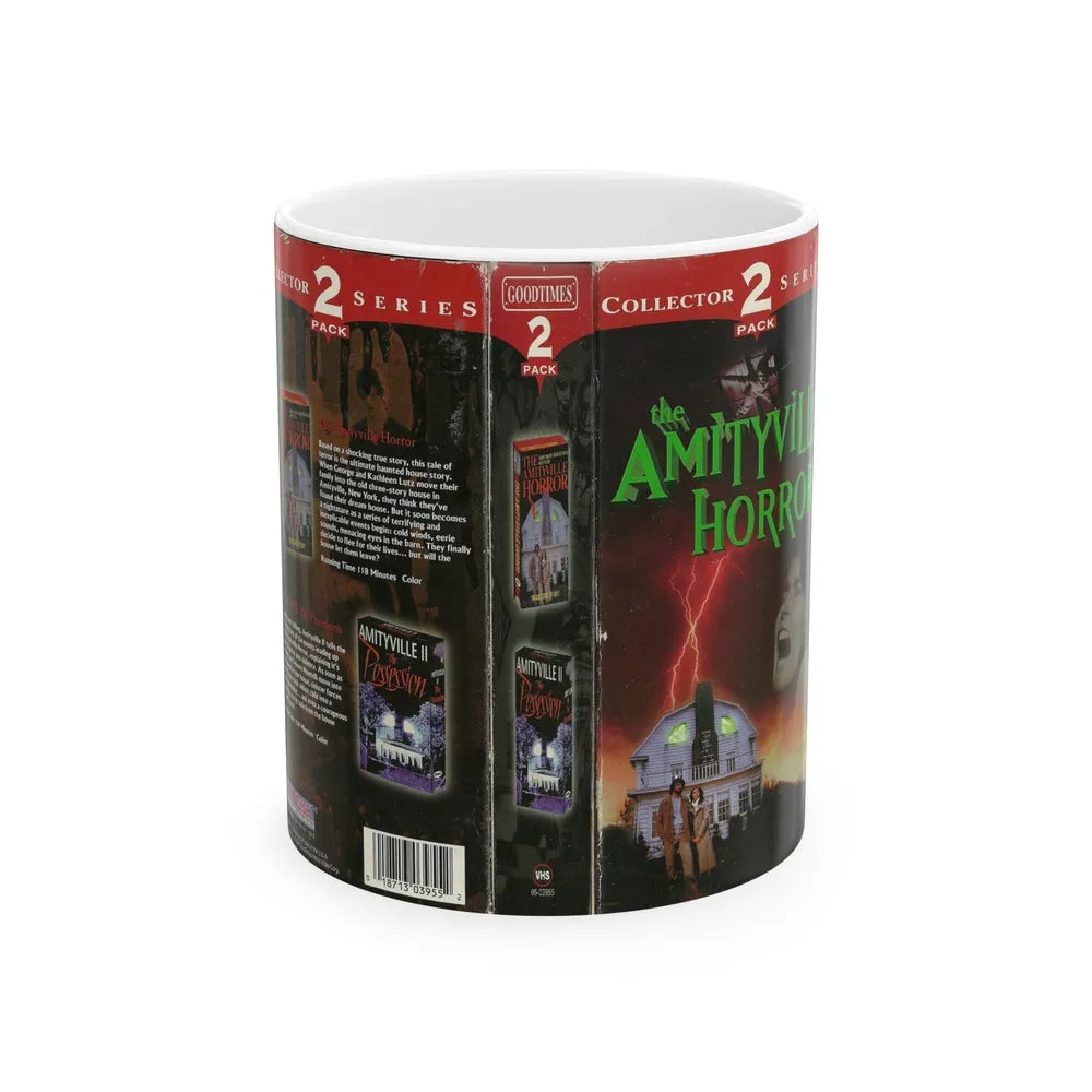 THE AMITYVILLE HORROR (VHS COVER) - White Coffee Mug-11oz-Go Mug Yourself