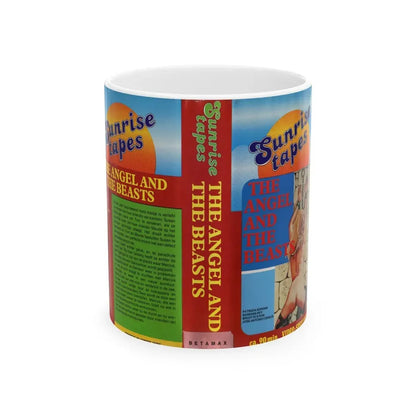 THE ANGEL AND THE BEASTS (VHS COVER) - White Coffee Mug 11oz - Go Mug Yourself