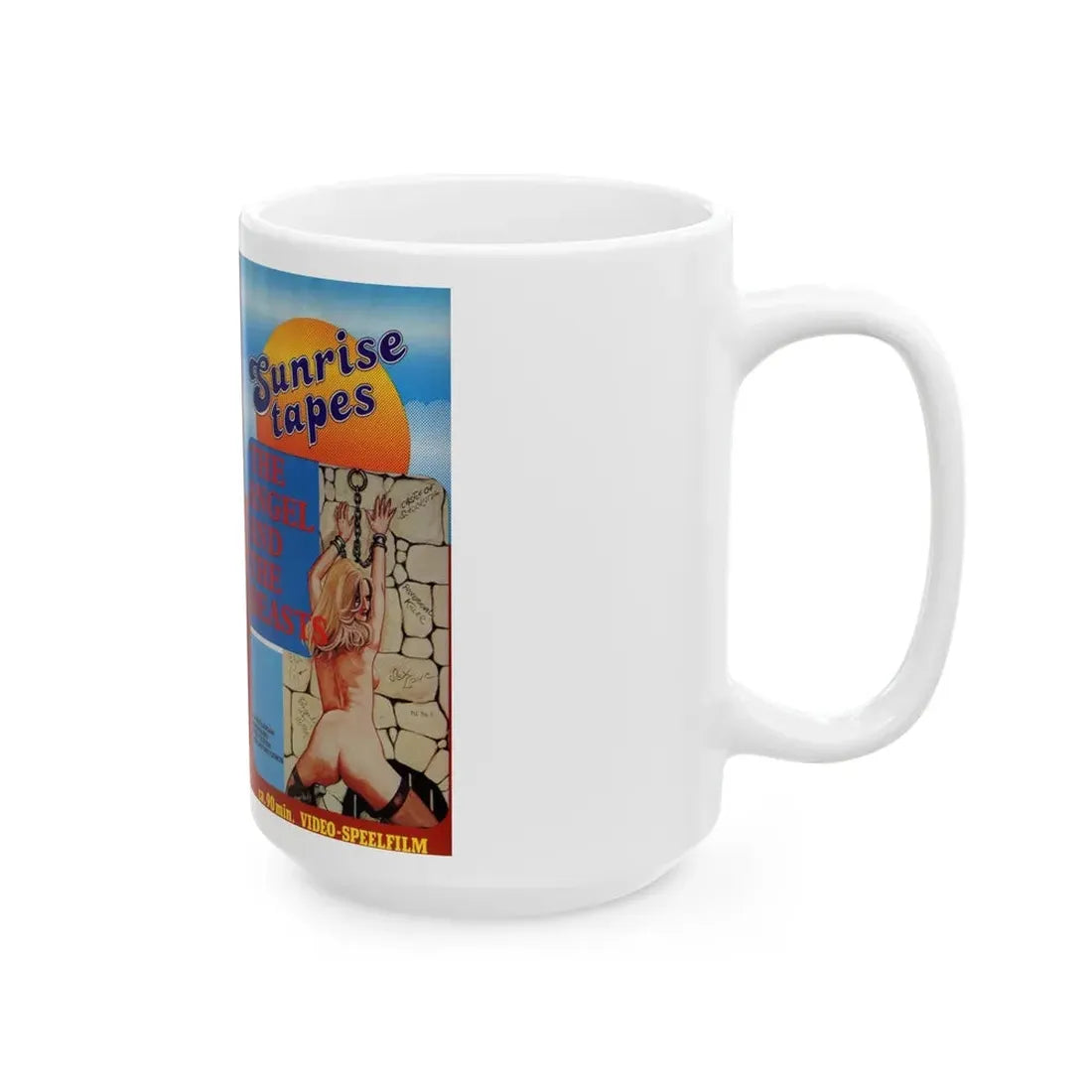 THE ANGEL AND THE BEASTS (VHS COVER) - White Coffee Mug - Go Mug Yourself