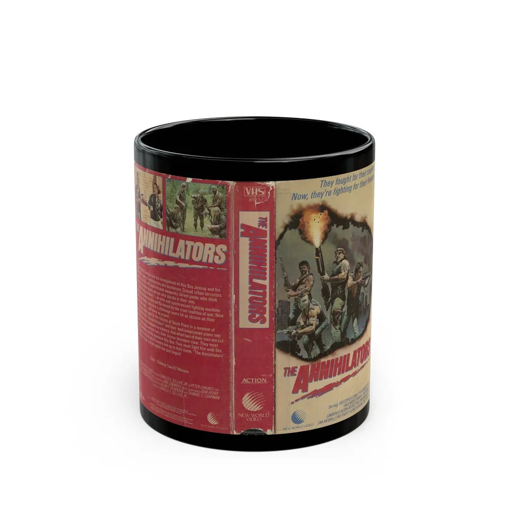 THE ANNIHILATORS NEW WORLD VIDEO (VHS COVER) - Black Coffee Mug-11oz-Go Mug Yourself