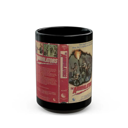 THE ANNIHILATORS NEW WORLD VIDEO (VHS COVER) - Black Coffee Mug 15oz - Go Mug Yourself