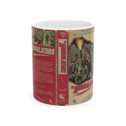 THE ANNIHILATORS NEW WORLD VIDEO (VHS COVER) - White Coffee Mug 11oz - Go Mug Yourself