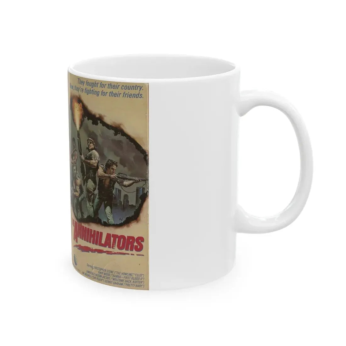 THE ANNIHILATORS NEW WORLD VIDEO (VHS COVER) - White Coffee Mug - Go Mug Yourself