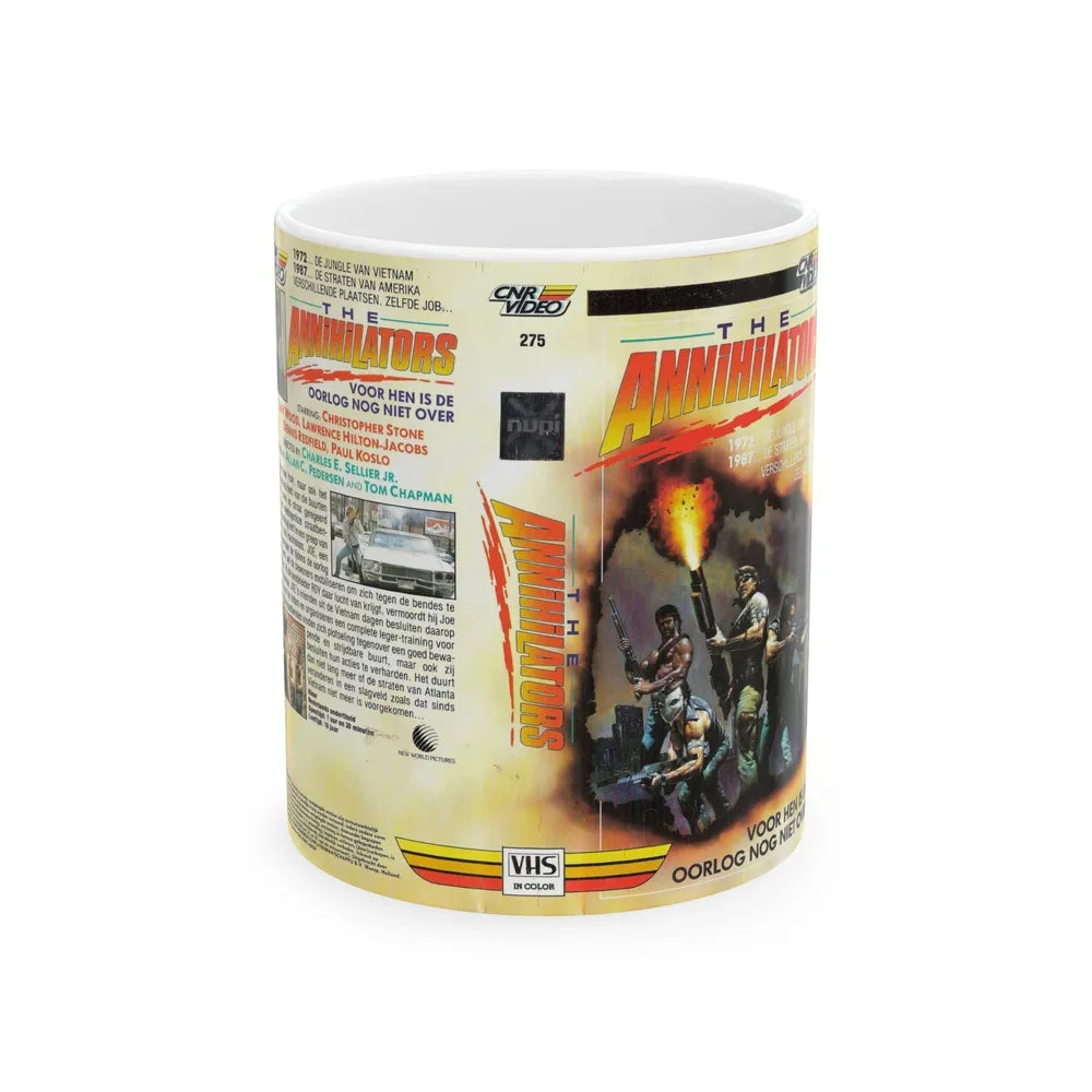 THE ANNIHILATORS (VHS COVER) - White Coffee Mug-11oz-Go Mug Yourself