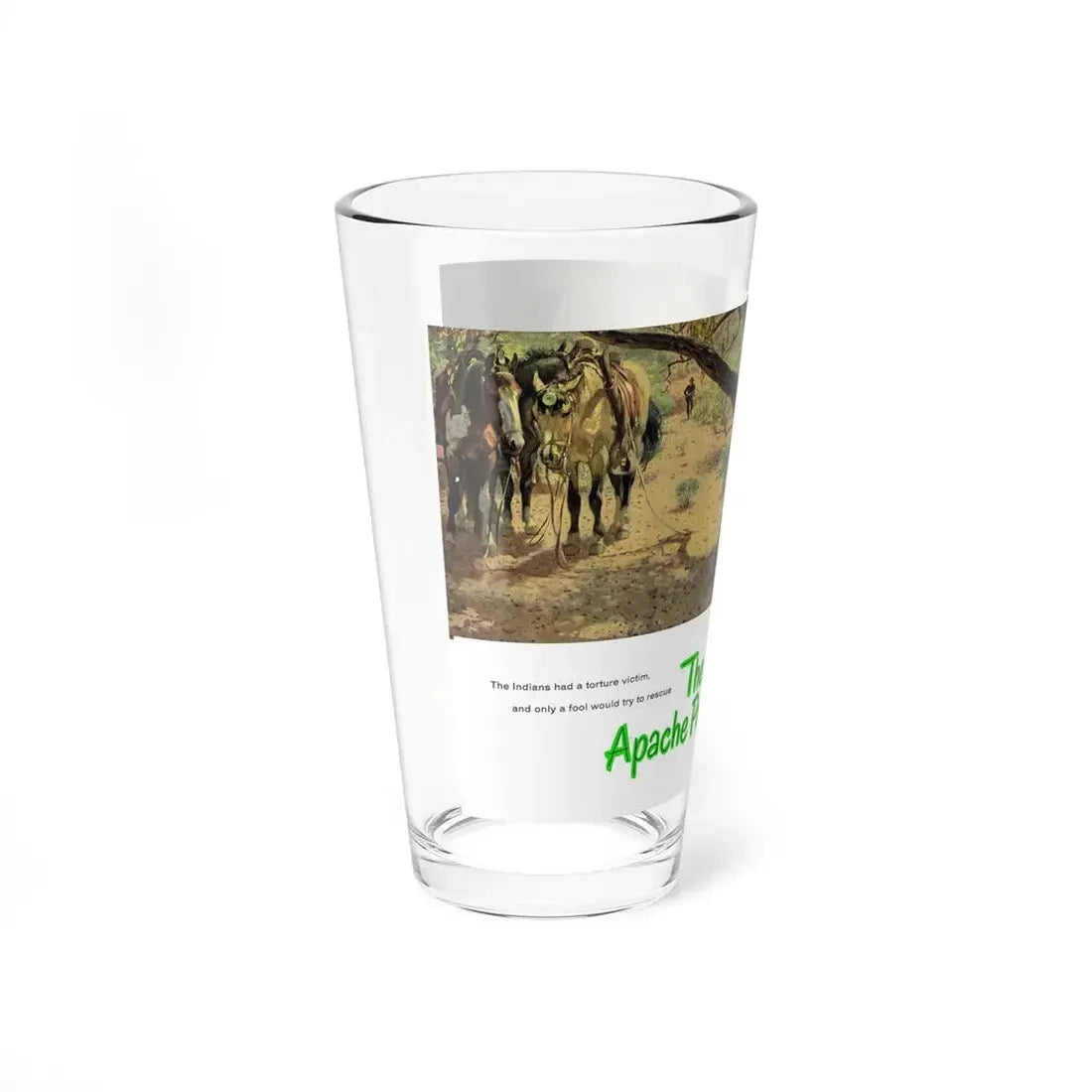 The Apache Prisoner, The Saturday Evening Post interior illustration, 1955 (Magazine Illustration) Pint Glass 16oz - Go Mug Yourself