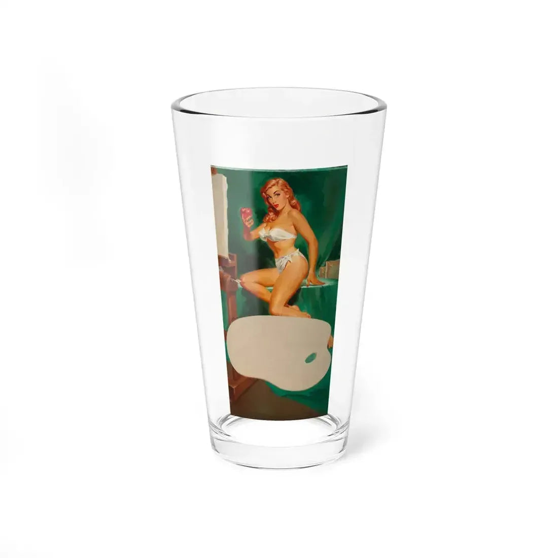 The Apple of His Eye, calendar illustration, c. 1948 (Magazine Illustration) Pint Glass 16oz 16oz - Go Mug Yourself