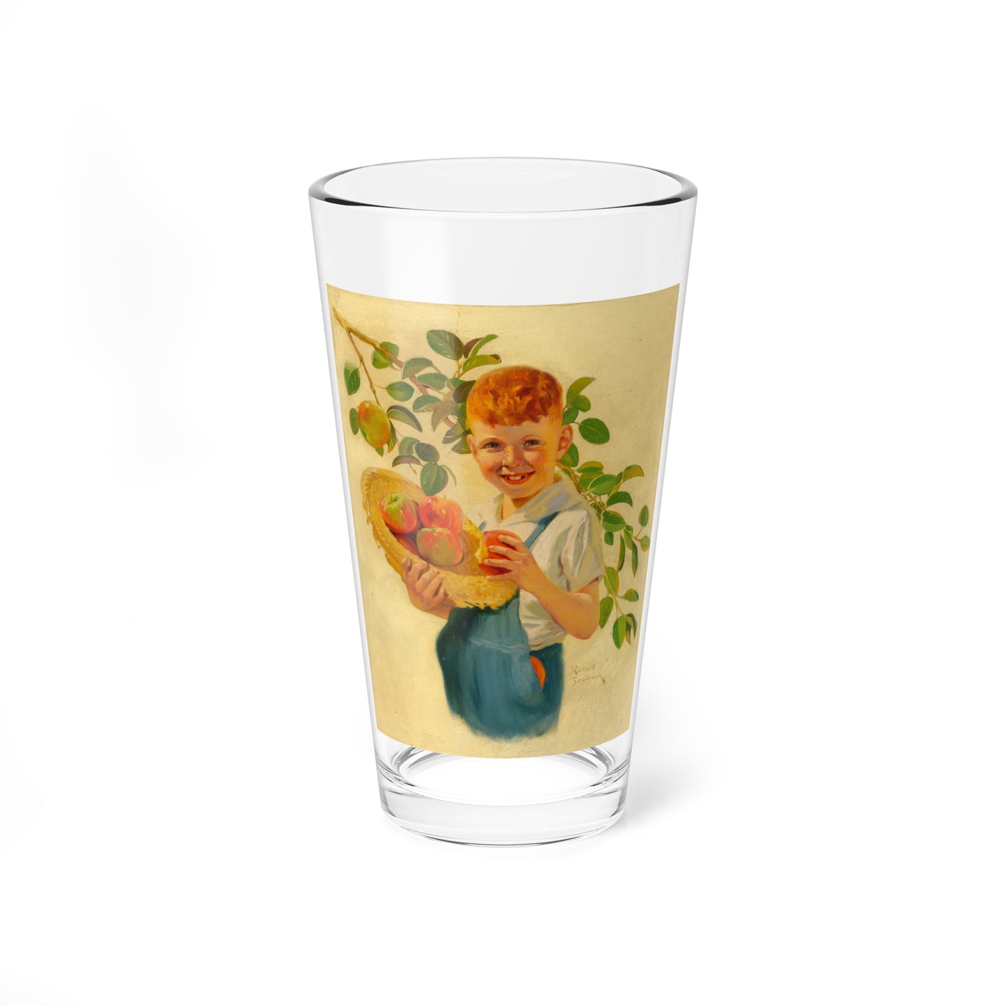 The Apple Picker (Magazine Illustration) Pint Glass 16oz-16oz-Go Mug Yourself