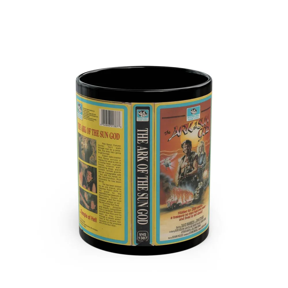 THE ARK OF THE SUN GOD DAVID WARBECK (VHS COVER) - Black Coffee Mug-11oz-Go Mug Yourself