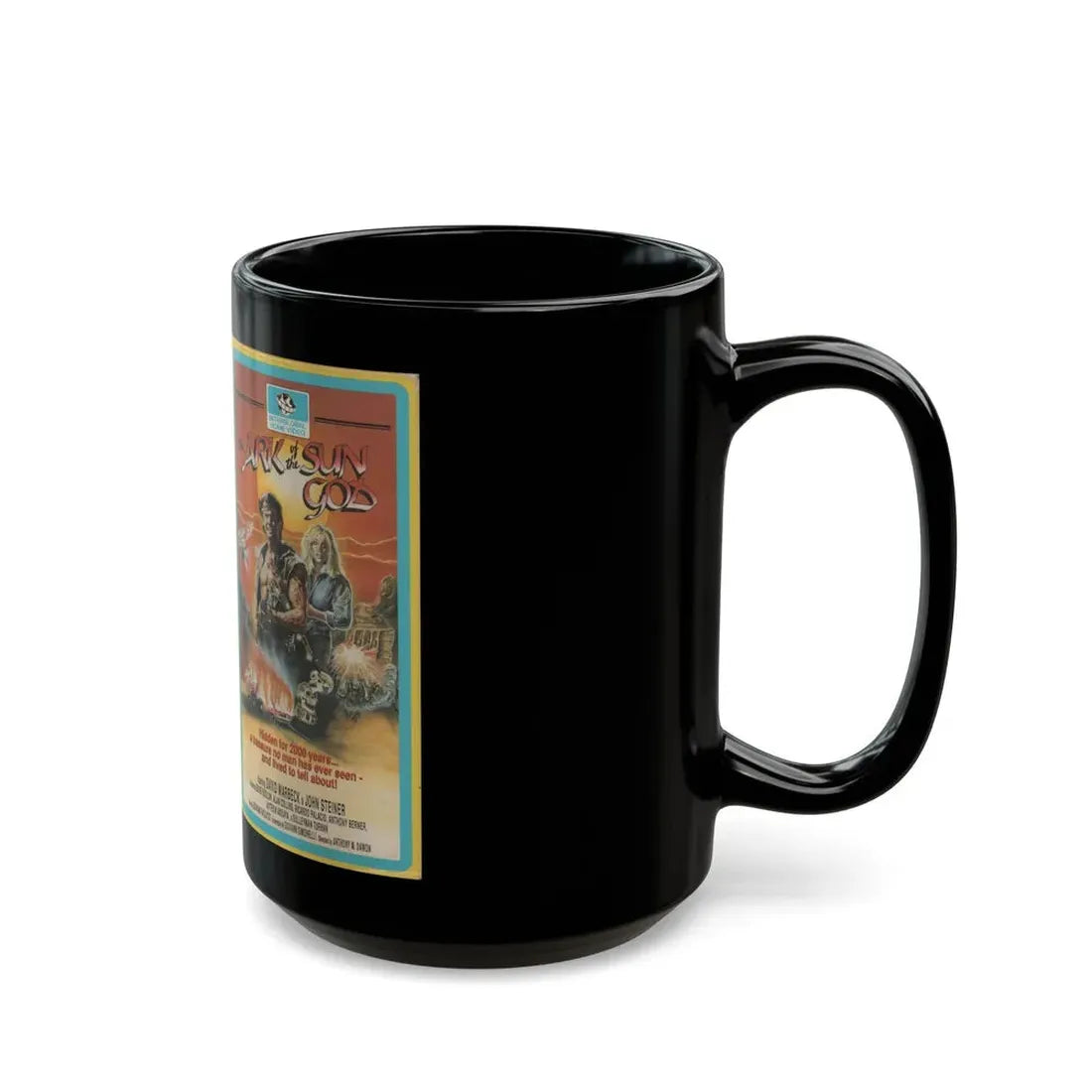 THE ARK OF THE SUN GOD DAVID WARBECK (VHS COVER) - Black Coffee Mug - Go Mug Yourself