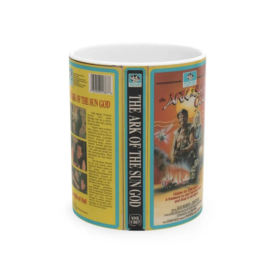 THE ARK OF THE SUN GOD DAVID WARBECK (VHS COVER) - White Coffee Mug 11oz - Go Mug Yourself