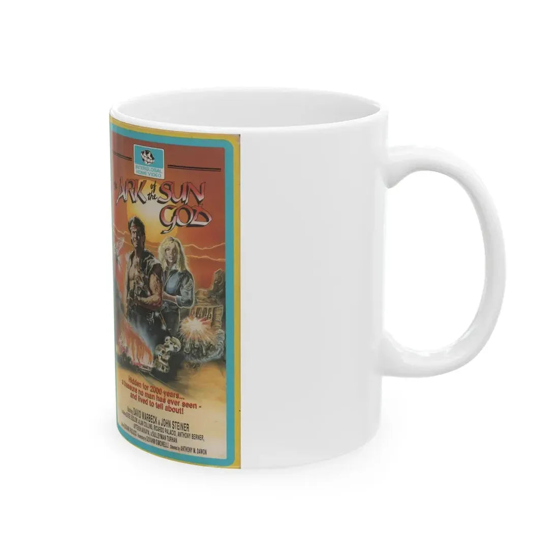 THE ARK OF THE SUN GOD DAVID WARBECK (VHS COVER) - White Coffee Mug - Go Mug Yourself