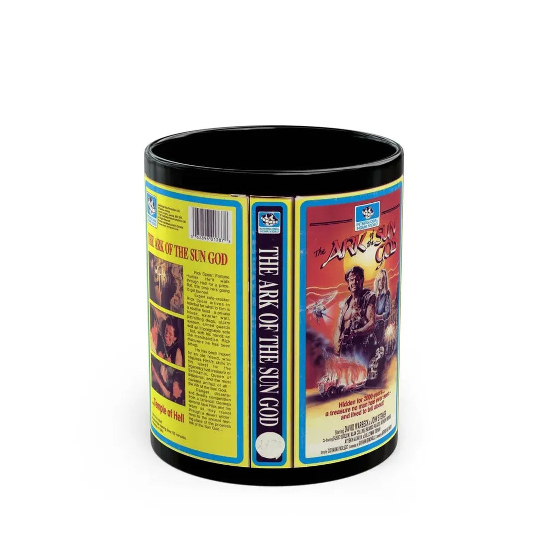 THE ARK OF THE SUN GOD (VHS COVER) - Black Coffee Mug 11oz - Go Mug Yourself