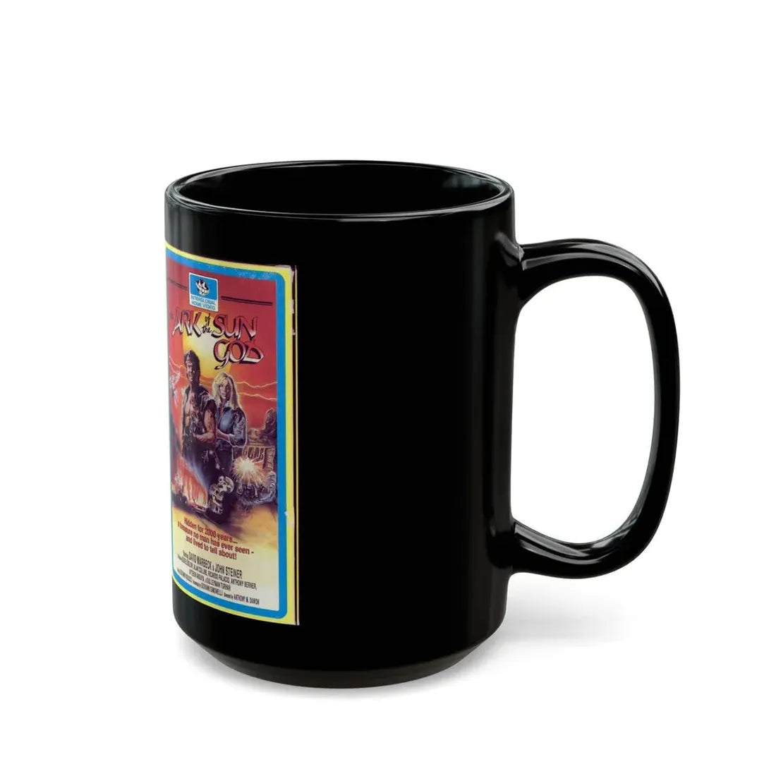 THE ARK OF THE SUN GOD (VHS COVER) - Black Coffee Mug - Go Mug Yourself