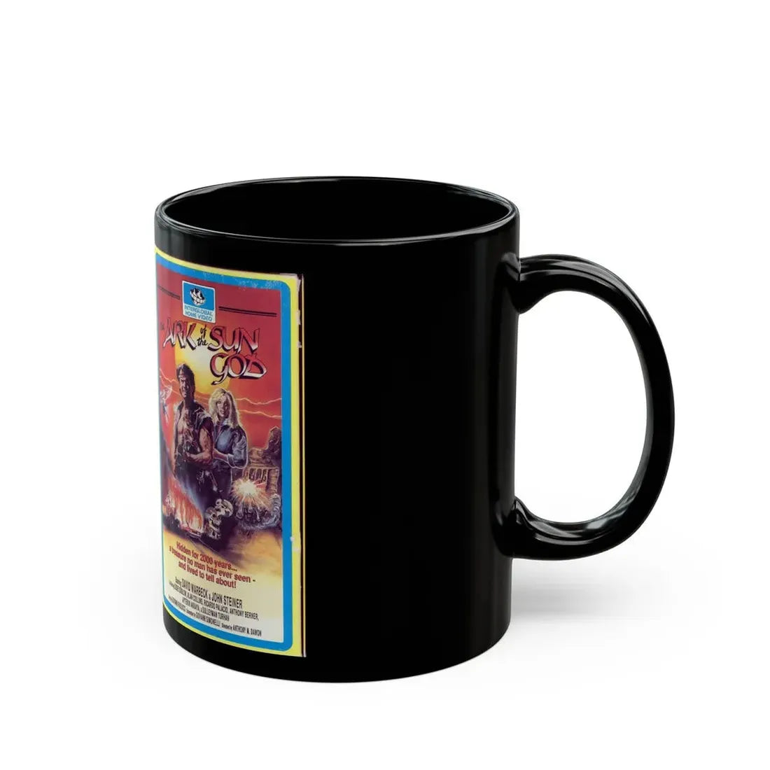 THE ARK OF THE SUN GOD (VHS COVER) - Black Coffee Mug - Go Mug Yourself