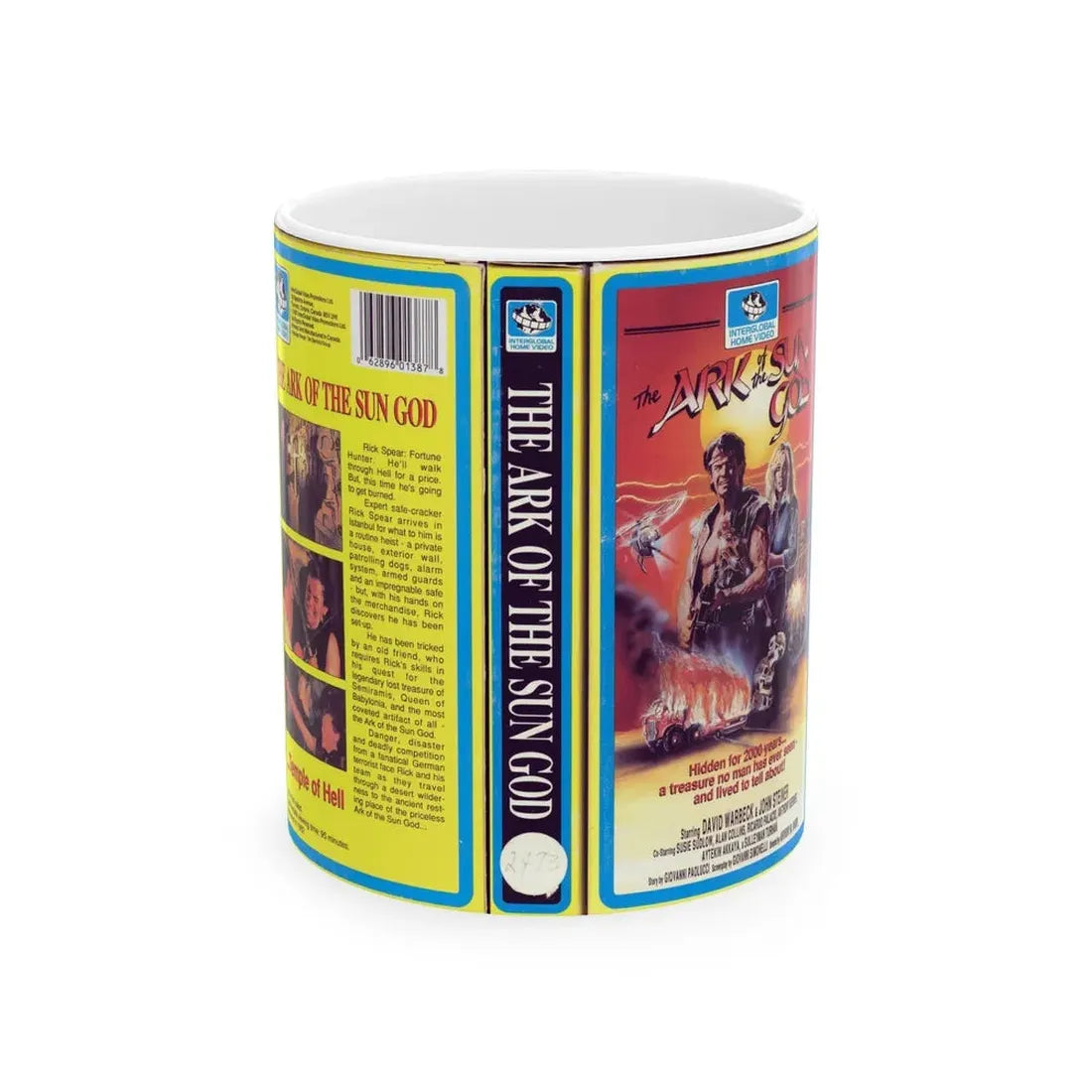 THE ARK OF THE SUN GOD (VHS COVER) - White Coffee Mug 11oz - Go Mug Yourself