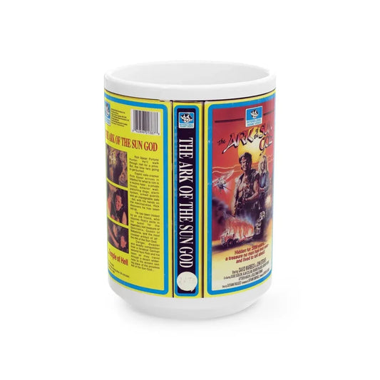 THE ARK OF THE SUN GOD (VHS COVER) - White Coffee Mug 15oz - Go Mug Yourself