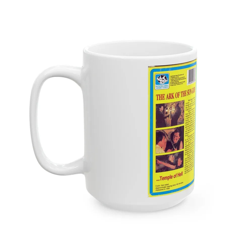 THE ARK OF THE SUN GOD (VHS COVER) - White Coffee Mug-Go Mug Yourself