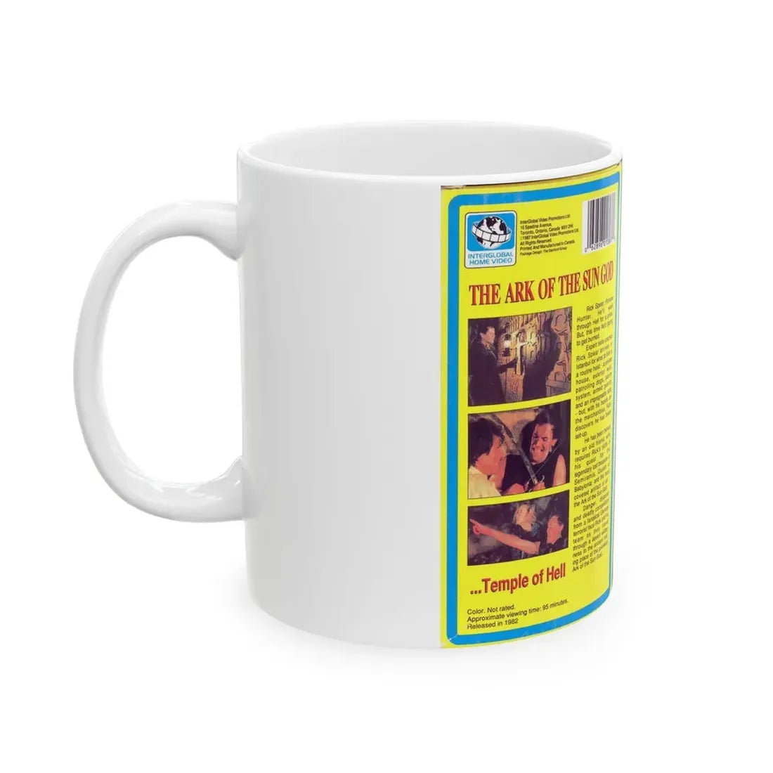 THE ARK OF THE SUN GOD (VHS COVER) - White Coffee Mug - Go Mug Yourself