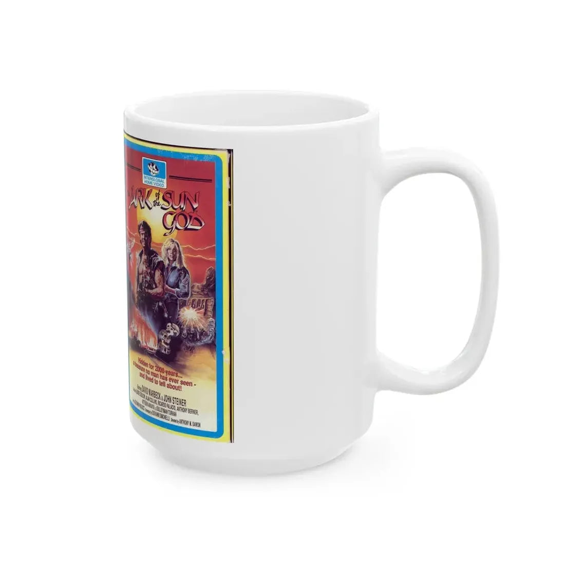 THE ARK OF THE SUN GOD (VHS COVER) - White Coffee Mug - Go Mug Yourself