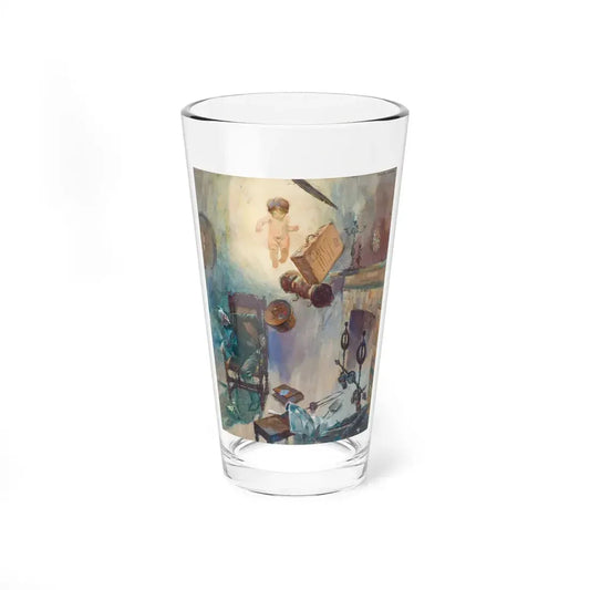 The Arrival of 1897, story illustration (Magazine Illustration) Pint Glass 16oz 16oz - Go Mug Yourself
