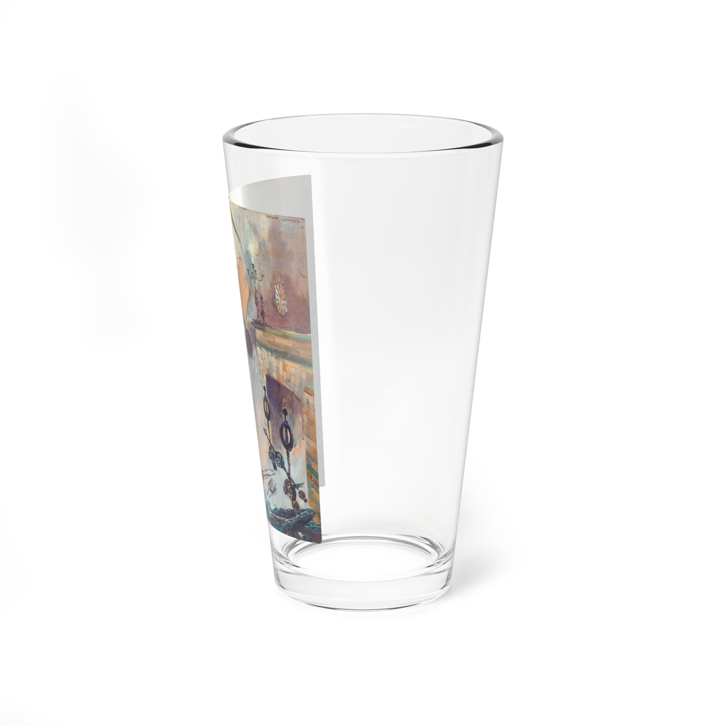 The Arrival of 1897, story illustration (Magazine Illustration) Pint Glass 16oz-Go Mug Yourself