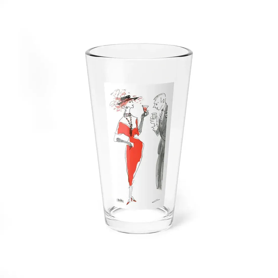 The Art of Making Idle Conversation by A. A. Milne, Good Housekeeping, 1950 (Magazine Illustration) Pint Glass 16oz 16oz - Go Mug Yourself