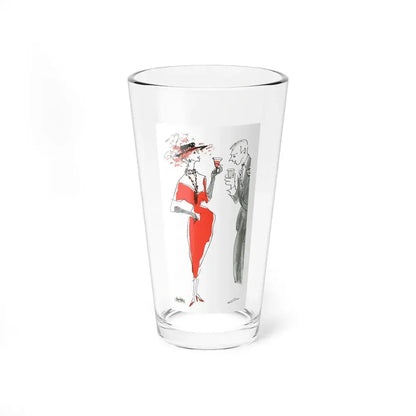 The Art of Making Idle Conversation by A. A. Milne, Good Housekeeping, 1950 (Magazine Illustration) Pint Glass 16oz 16oz - Go Mug Yourself