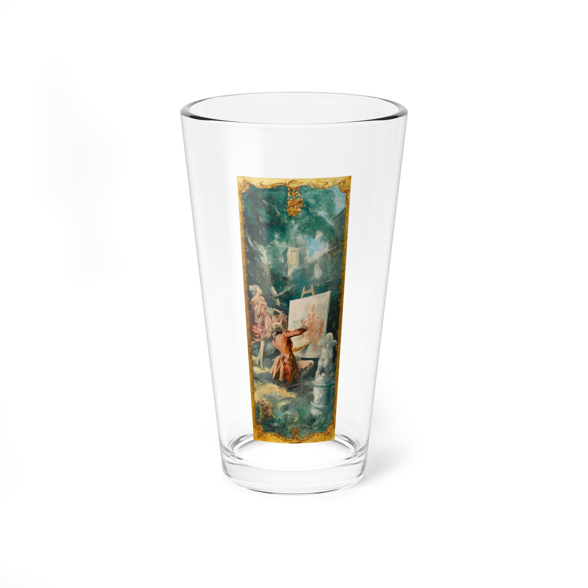 The Artist in an Allegorical Setting, circa 1907 (Magazine Illustration) Pint Glass 16oz-16oz-Go Mug Yourself