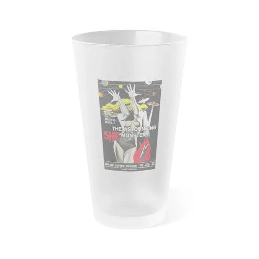 THE ASTOUNDING SHE-MONSTER 1957 Movie Poster - Frosted Pint Glass 16oz Default Title - Go Mug Yourself