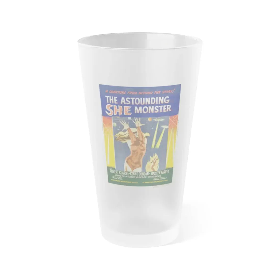 THE ASTOUNDING SHE-MONSTER (2) 1957 Movie Poster - Frosted Pint Glass 16oz Default Title - Go Mug Yourself