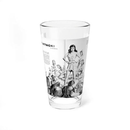 The Attack, Tiger magazine, March 1957 (Magazine Illustration) Pint Glass 16oz 16oz - Go Mug Yourself