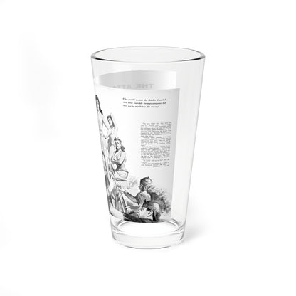 The Attack, Tiger magazine, March 1957 (Magazine Illustration) Pint Glass 16oz-Go Mug Yourself