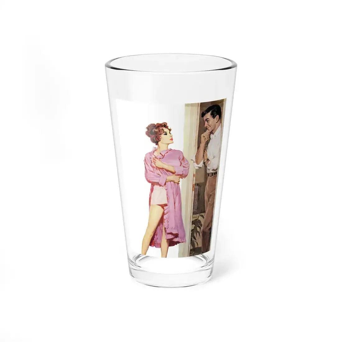 The Bachelor Couldn't Sleep from an unknown large format magazine (Magazine Illustration) Pint Glass 16oz 16oz - Go Mug Yourself