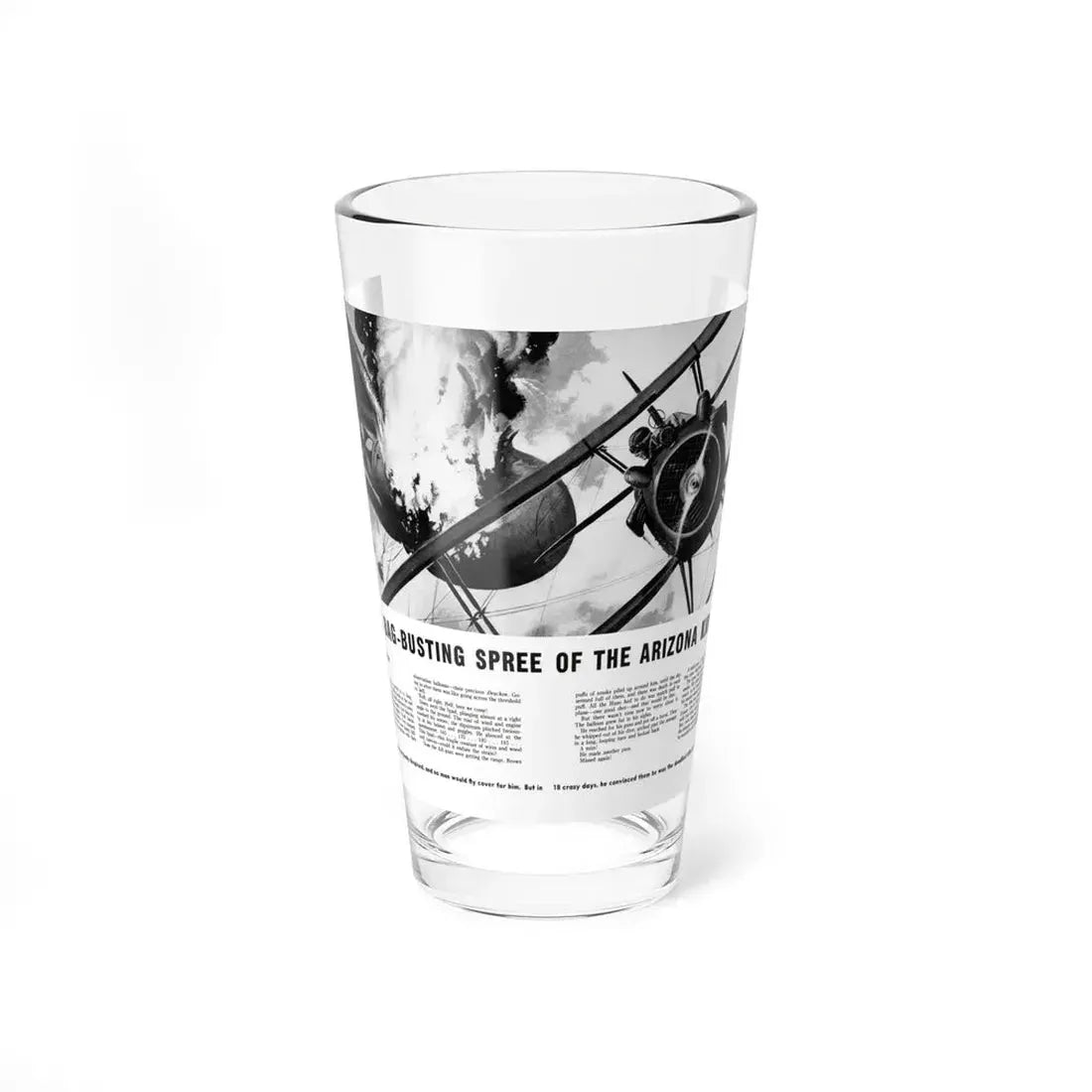The Bag-Busting Spree of the Arizona Kid, Male magazine, February 1957 (Magazine Illustration) Pint Glass 16oz 16oz - Go Mug Yourself