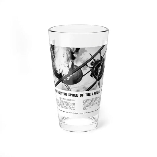 The Bag-Busting Spree of the Arizona Kid, Male magazine, February 1957 (Magazine Illustration) Pint Glass 16oz 16oz - Go Mug Yourself